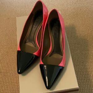 Marni Pink and Black Pointed Toe Heels